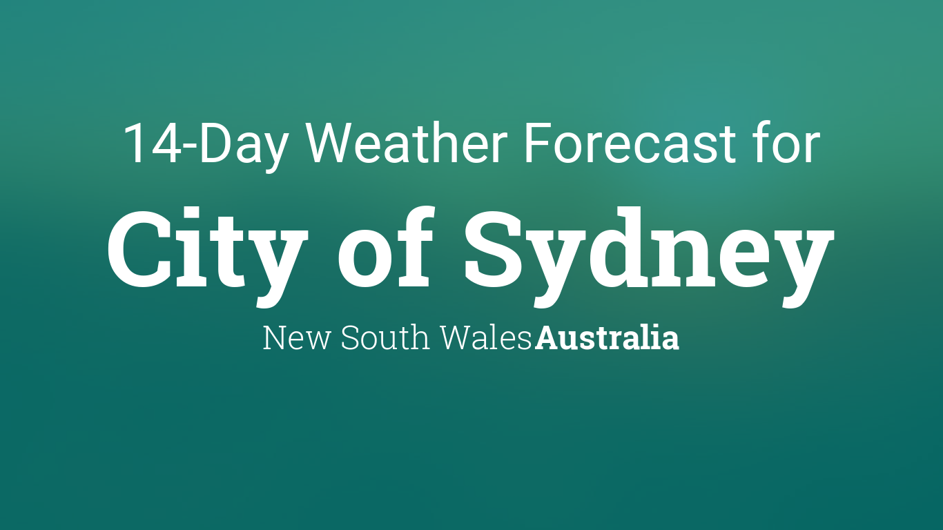 sydney 14 day forecast