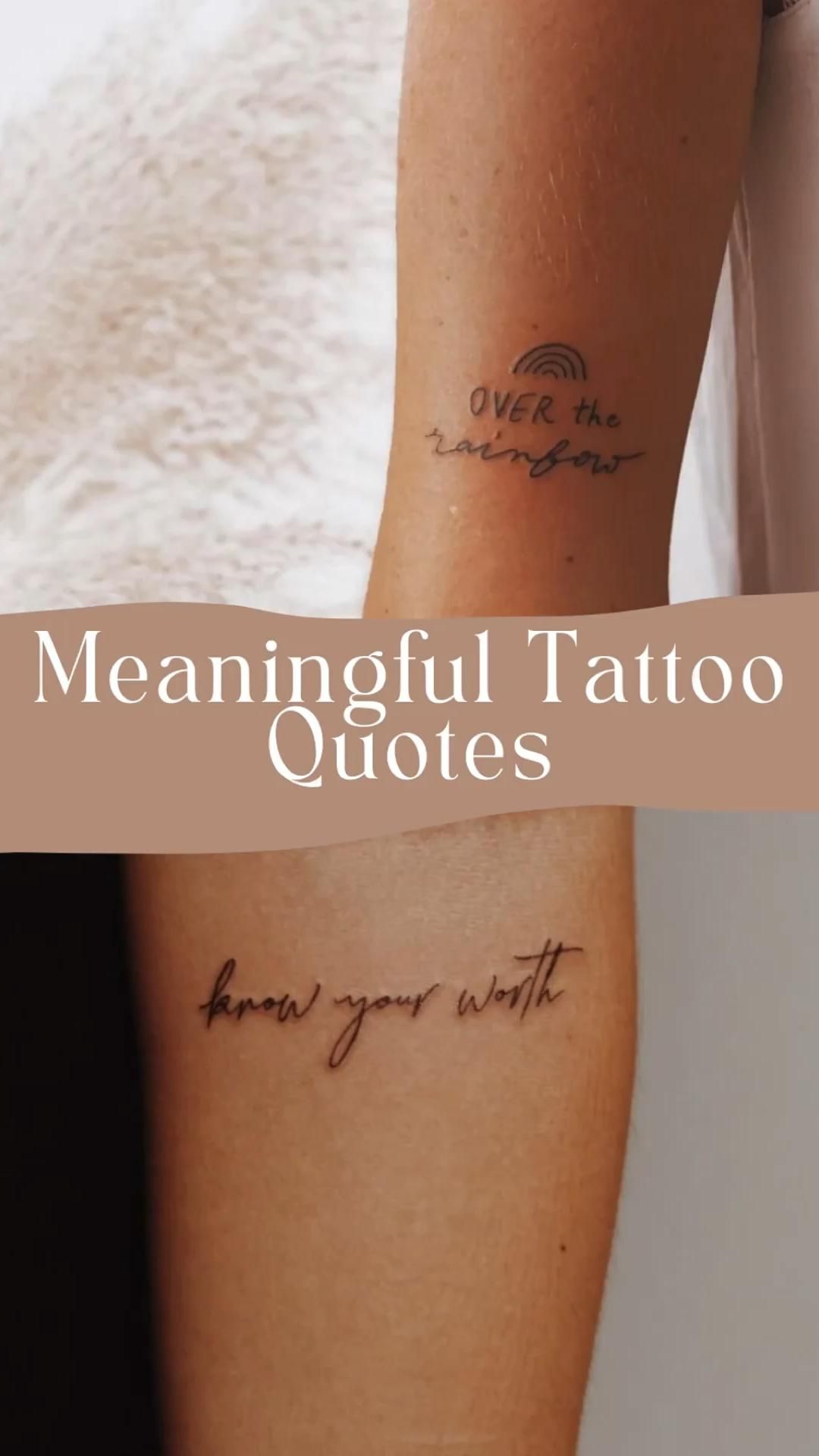 small quote tattoos