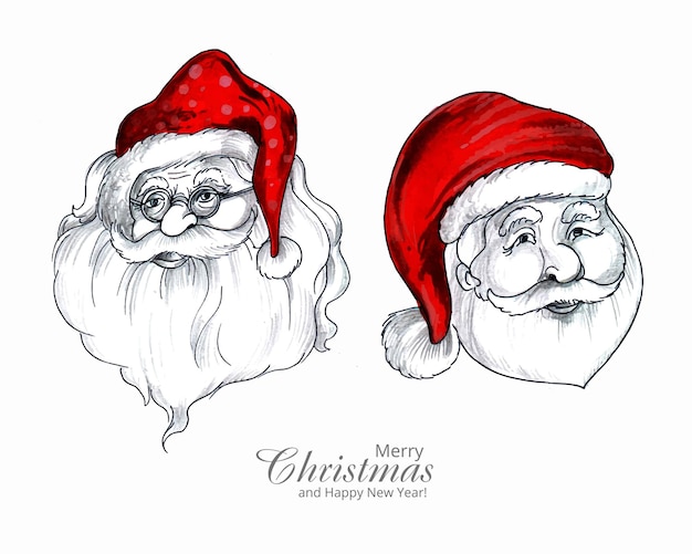 pics of santa claus to draw