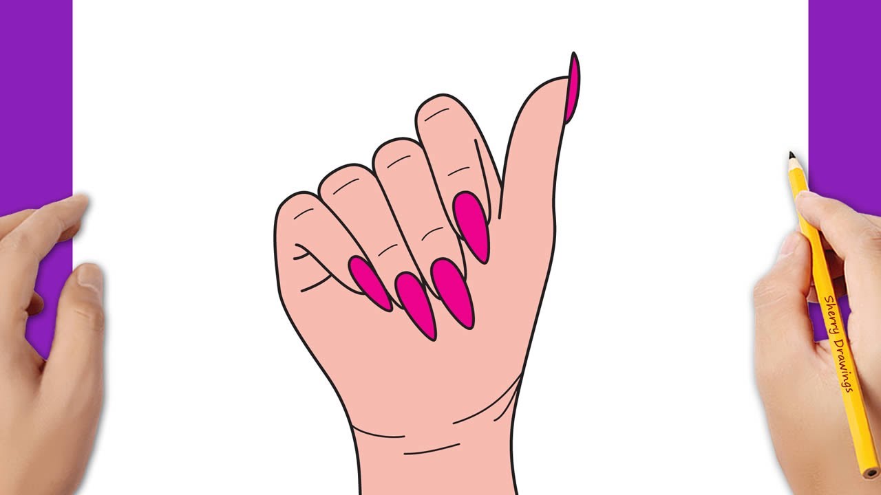 hand drawing nails