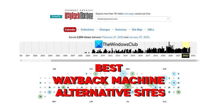 alternatives to wayback machine