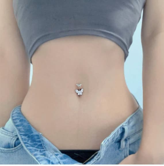 belly button piercing sterling silver