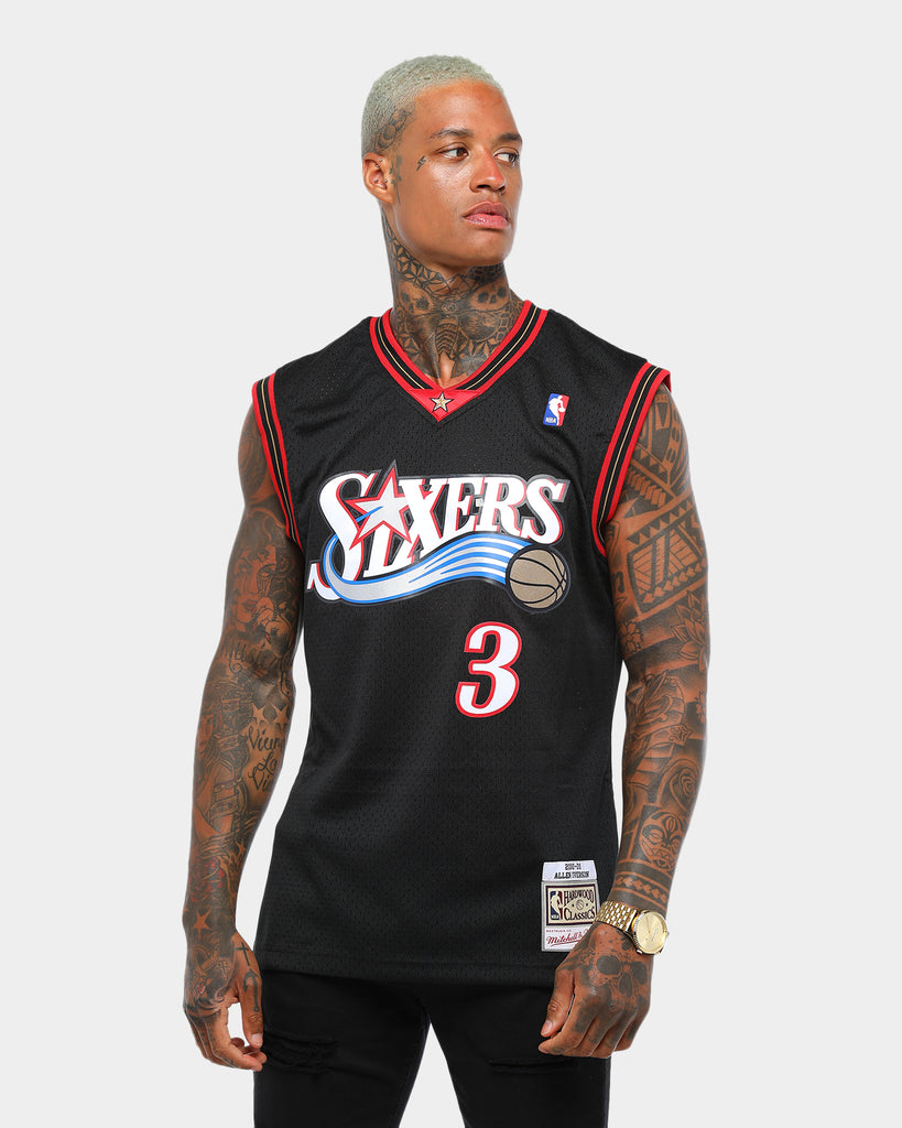 allen iverson black sixers jersey