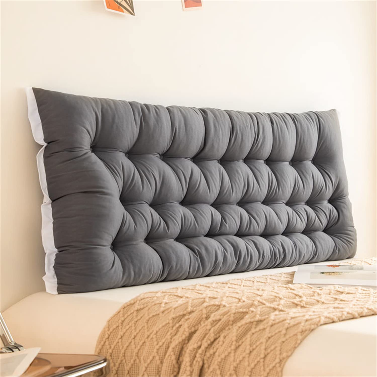 bed headboard pillow