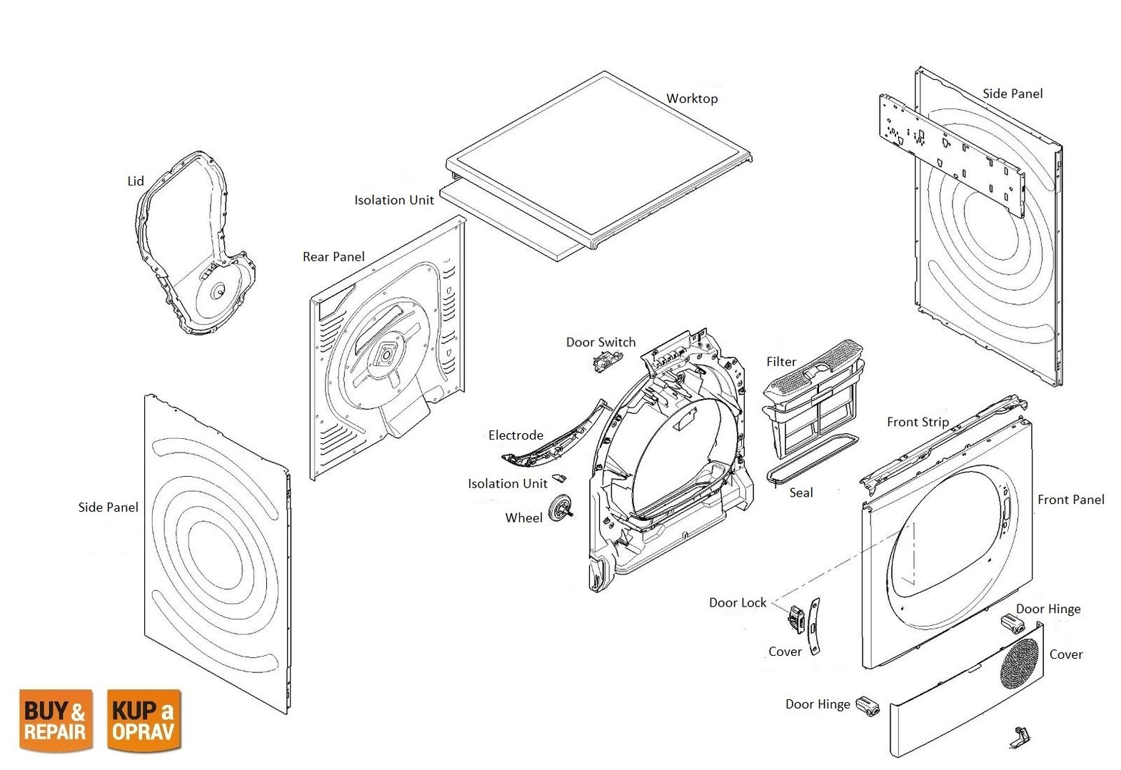 beko dryer parts