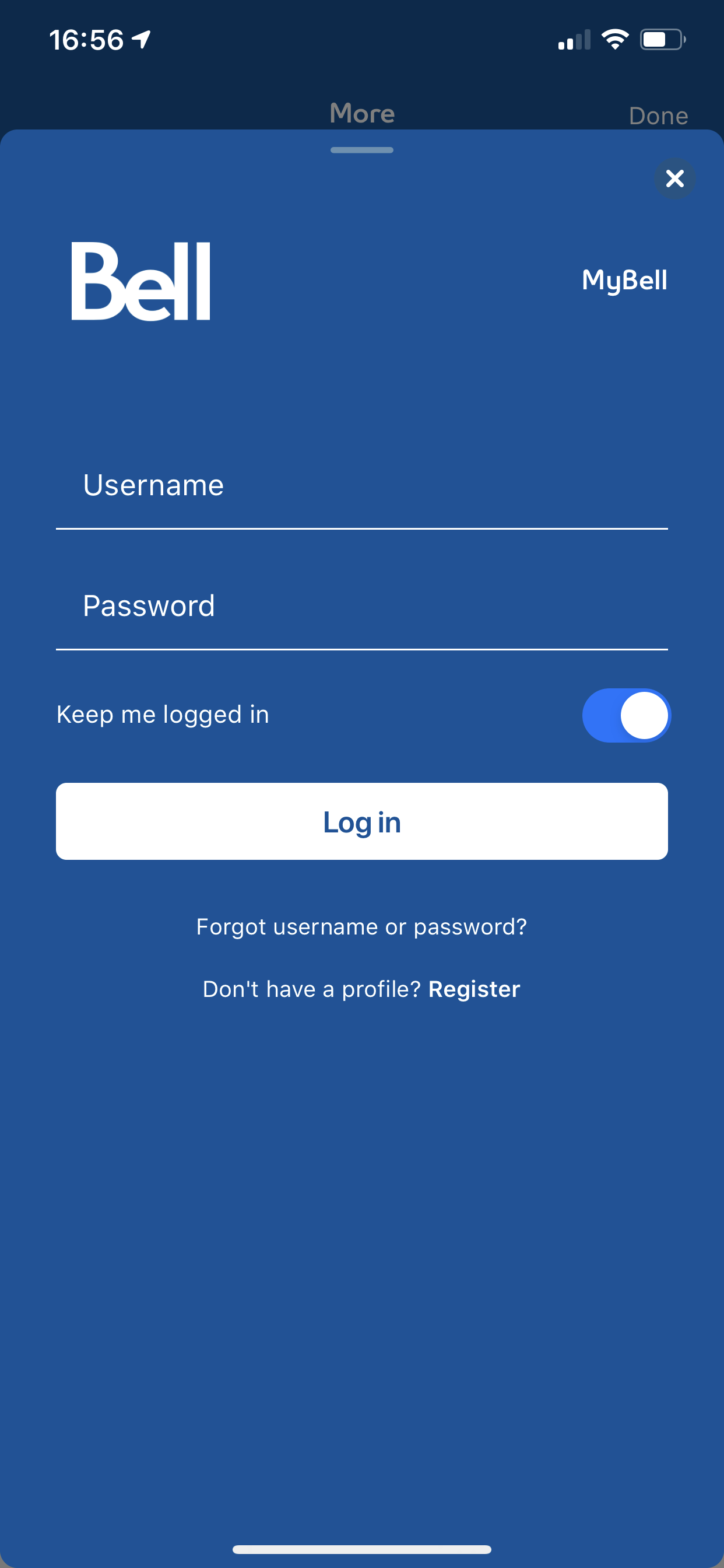 bell mobility login