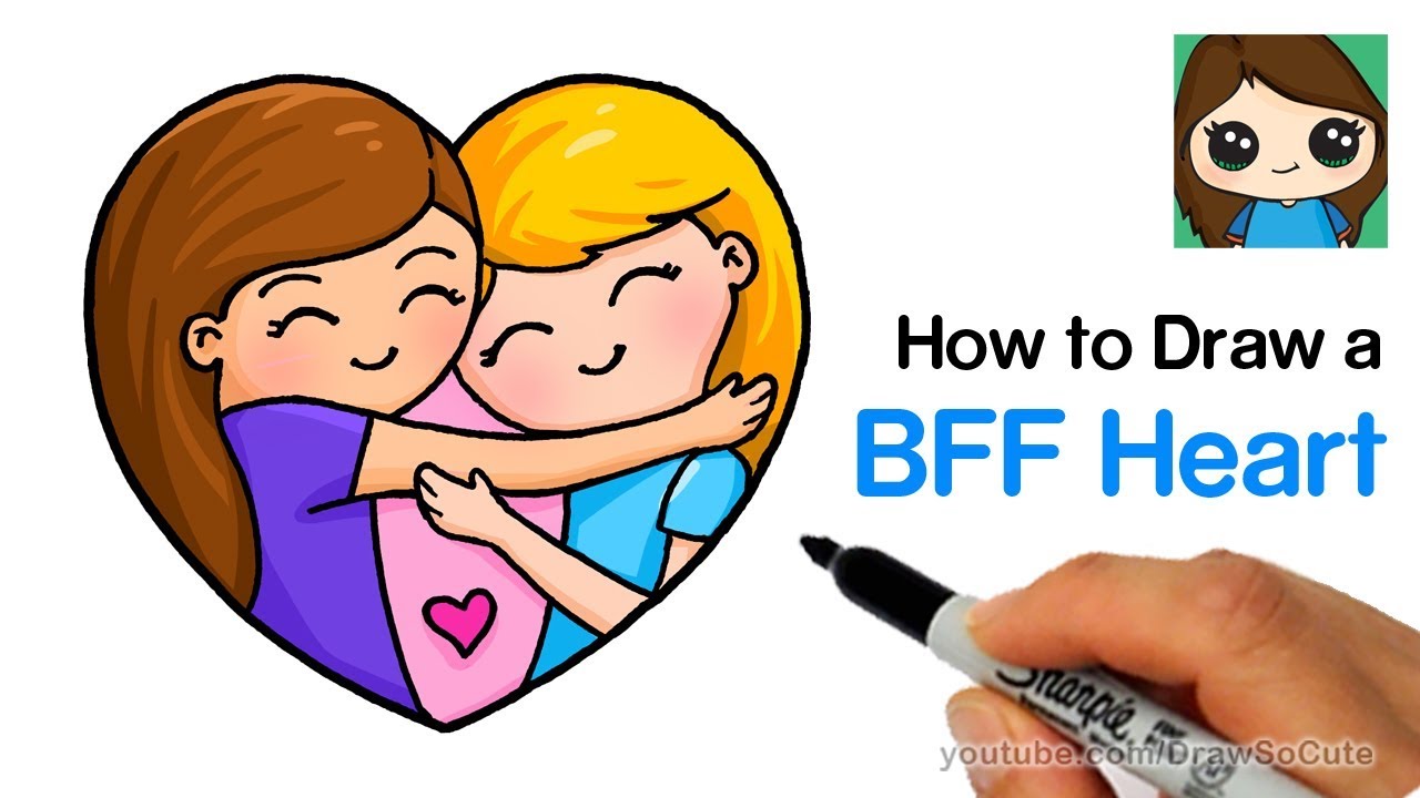 best friend cute drawings