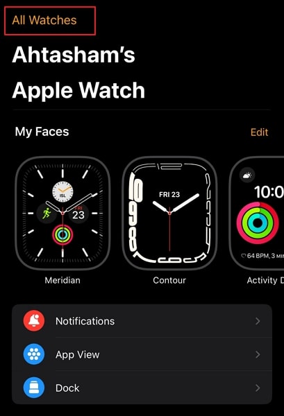 remove apple watch from account