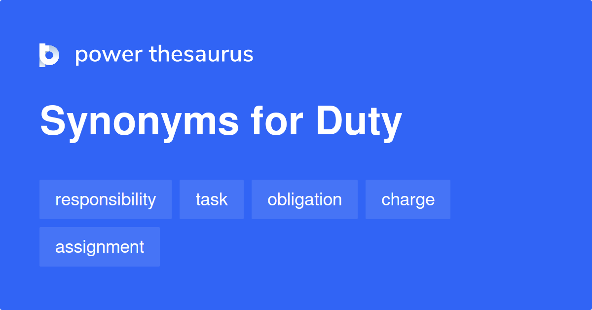 duty synonym