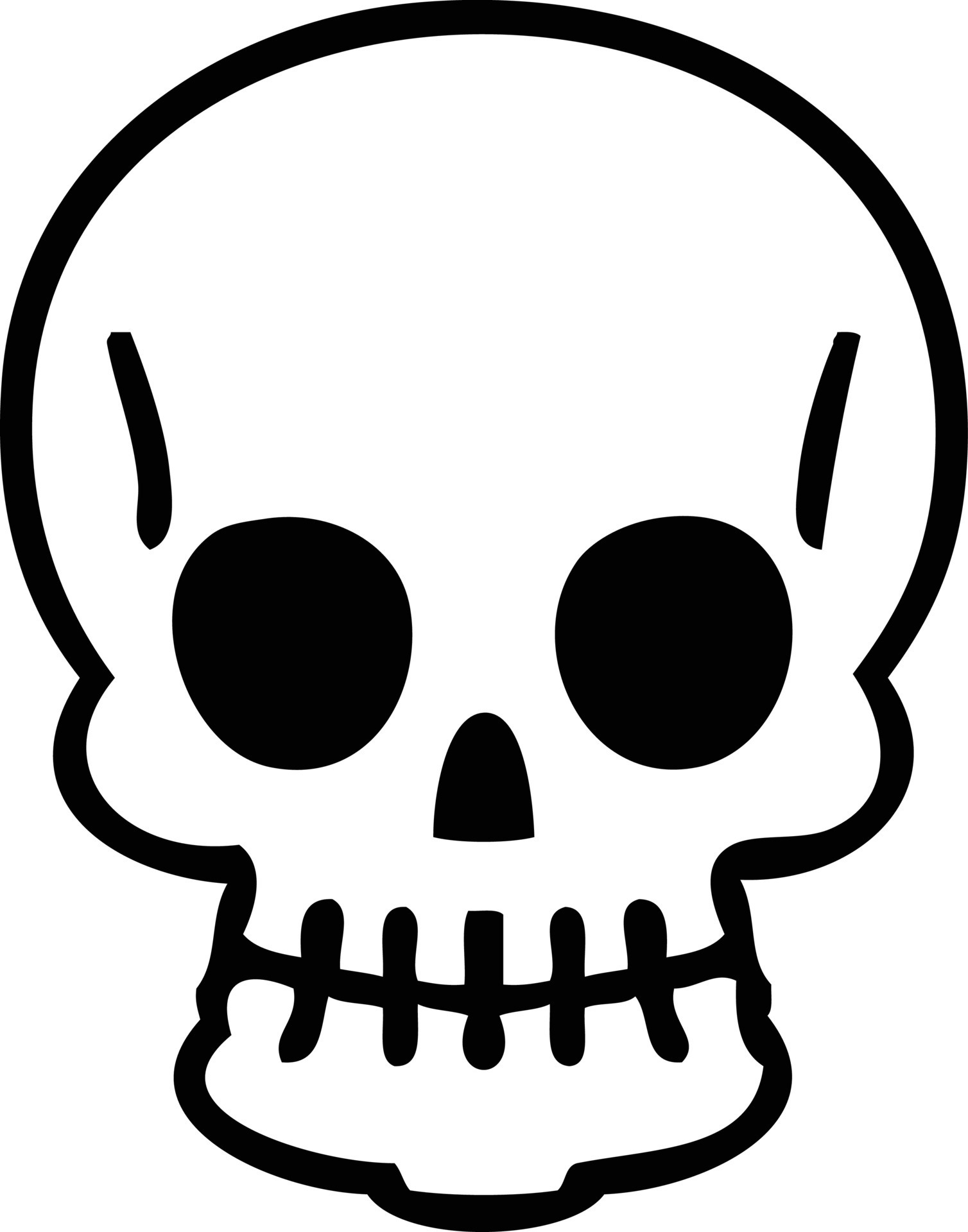 cartoon skull drawing