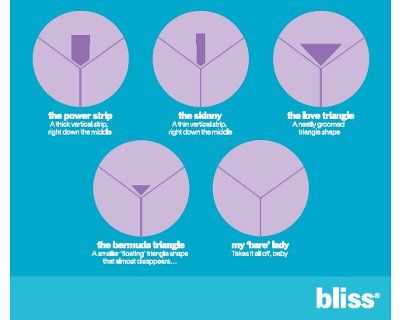 bikini wax area diagram