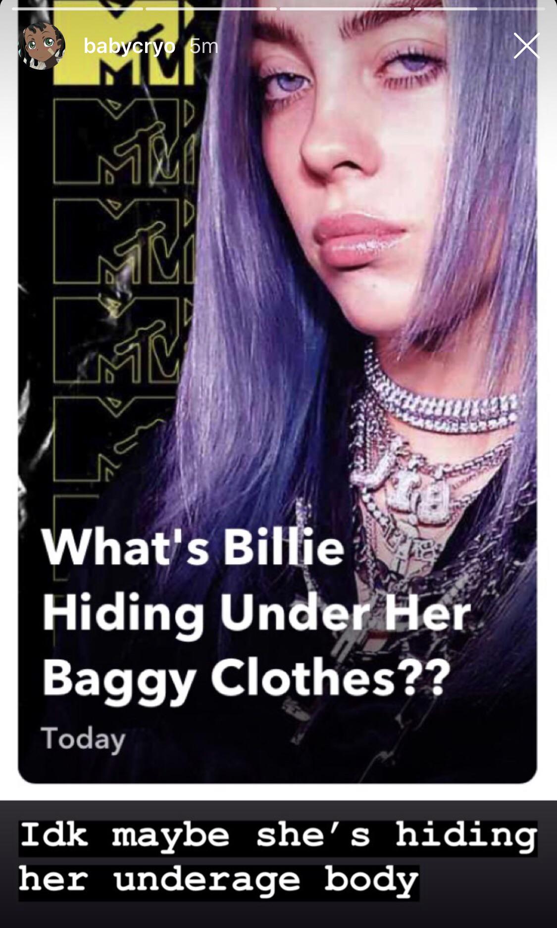 billie eilish sexualized reddit