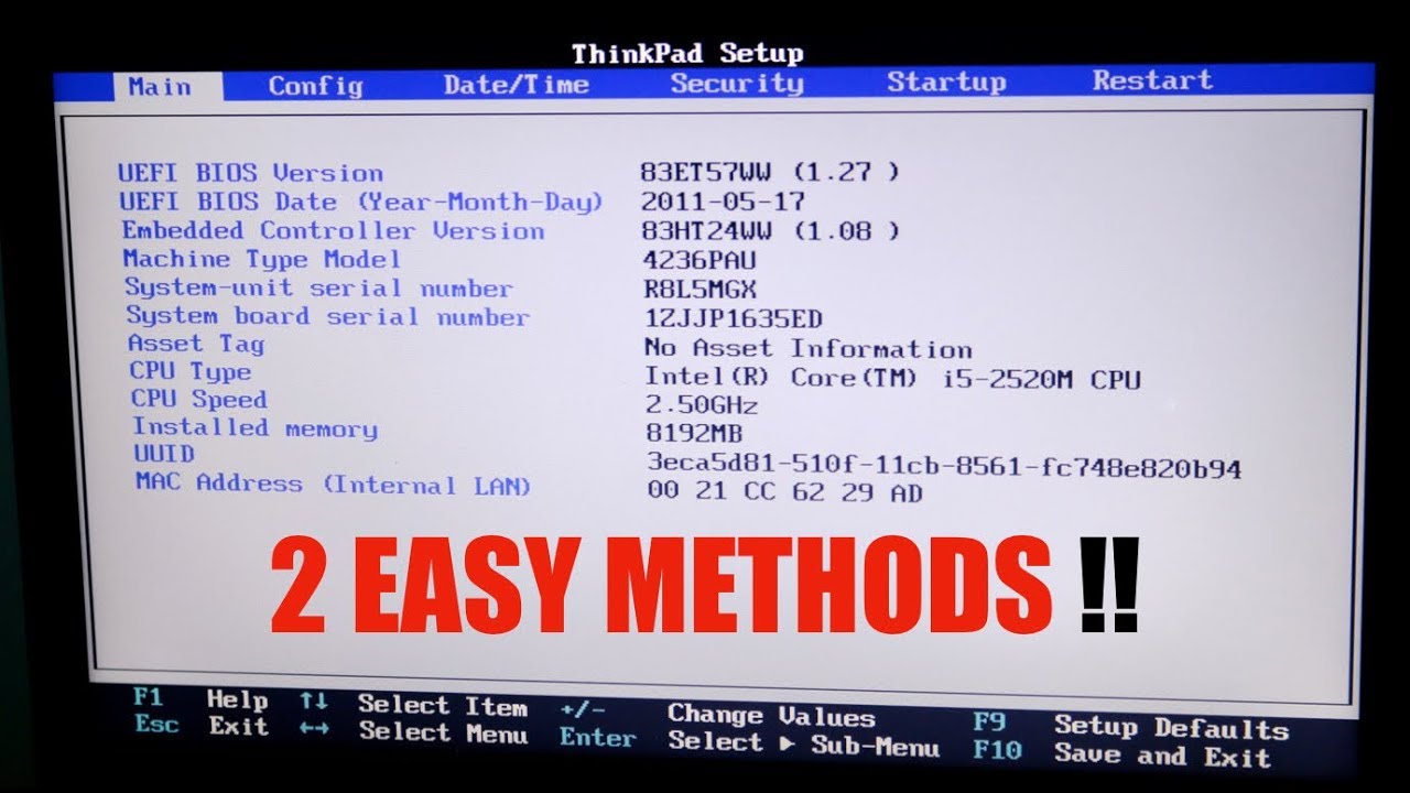 bios key lenovo