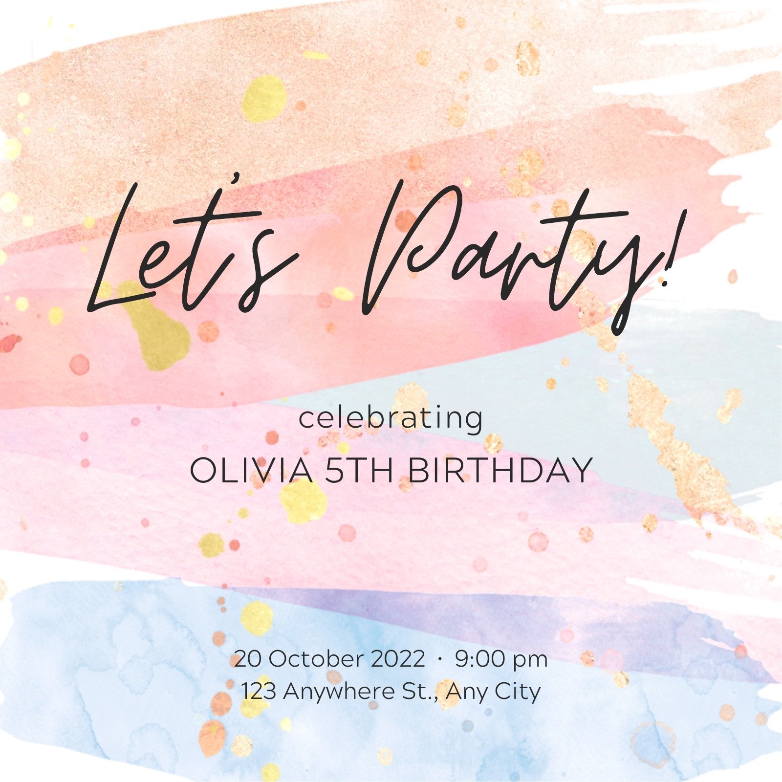 birthday invite template