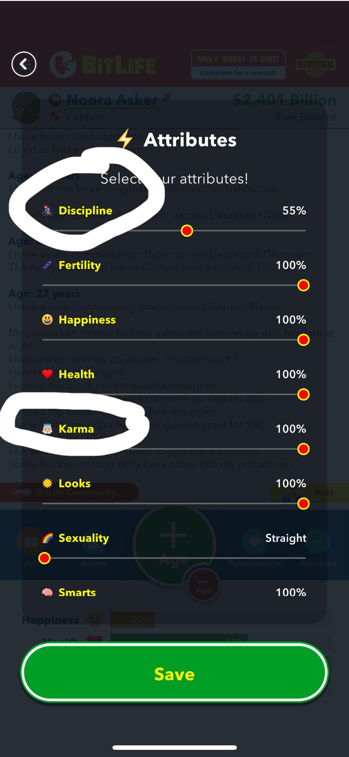 bitlife is karma good