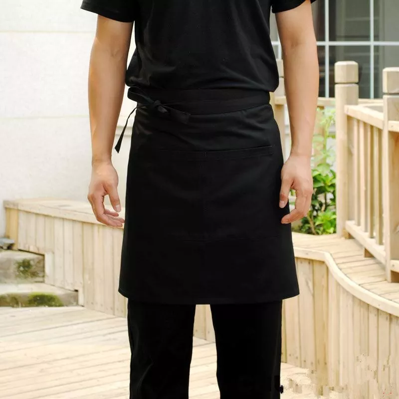 black waiter apron