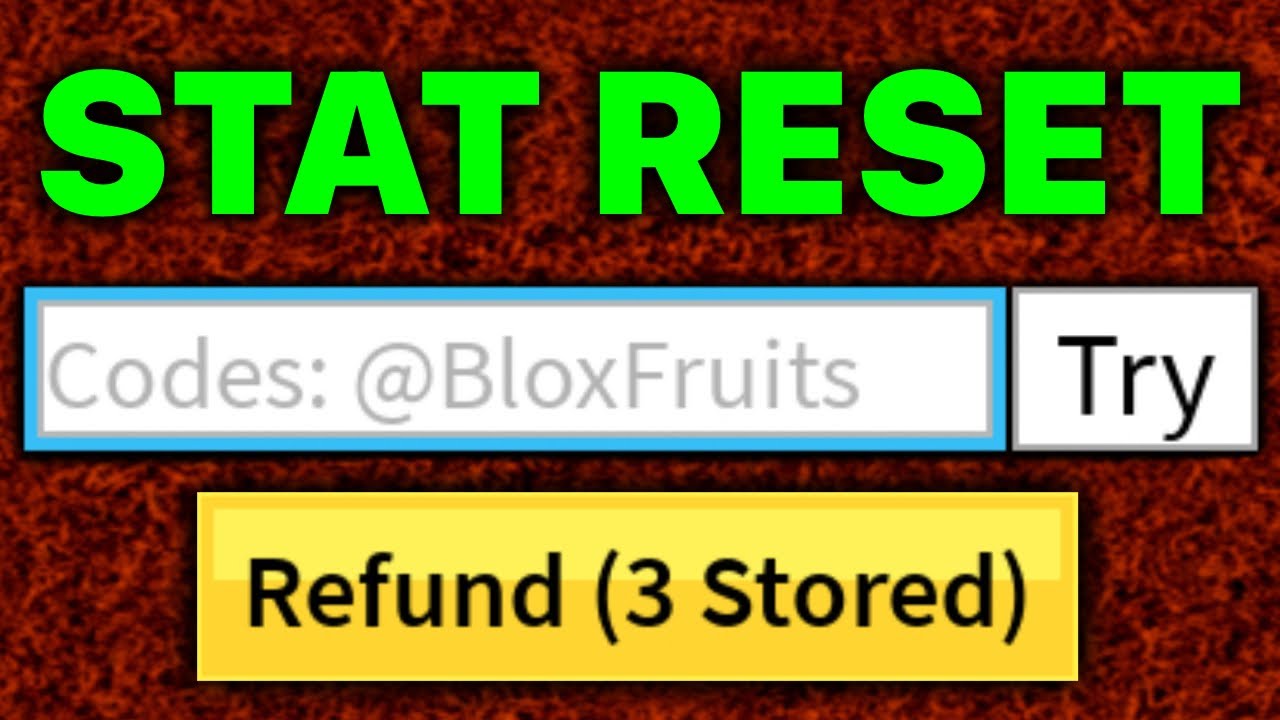 blox fruit stat reset codes