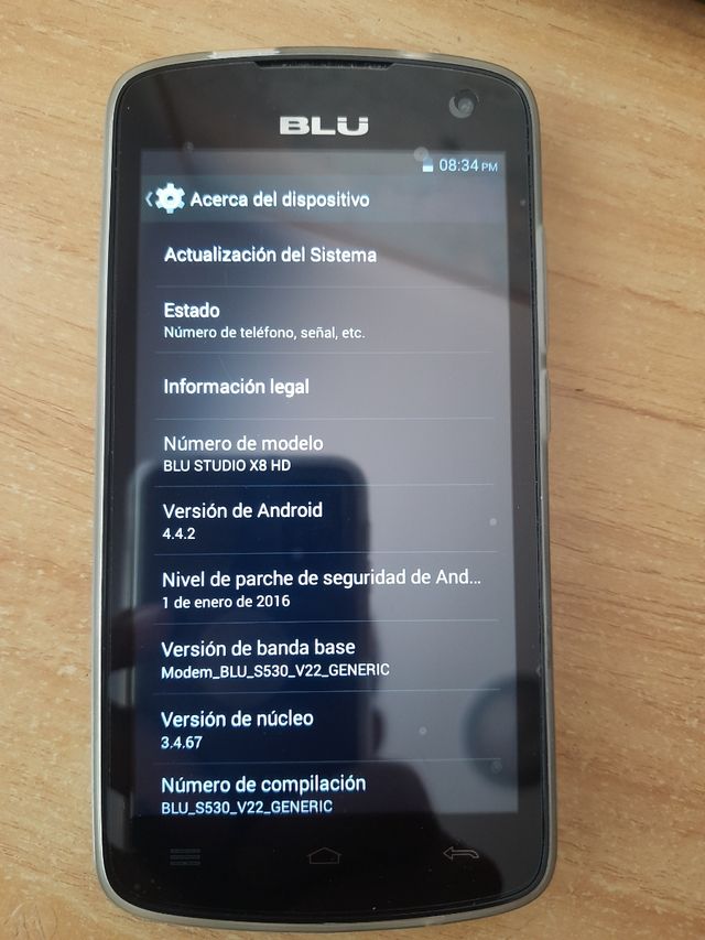 blu studio x8 hd 2016