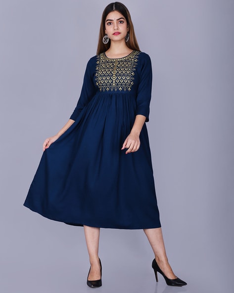 blue womens dress