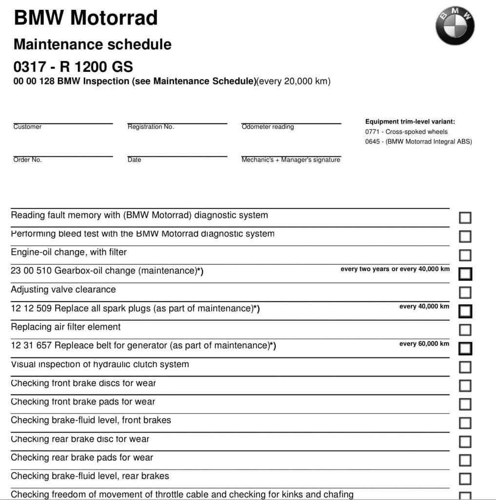 bmw r1200gs service schedule