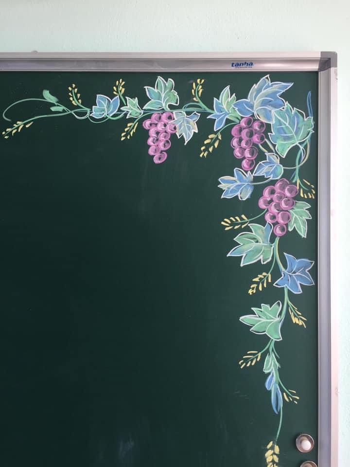 board decoration with chalk