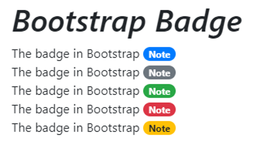 bootstrap badge