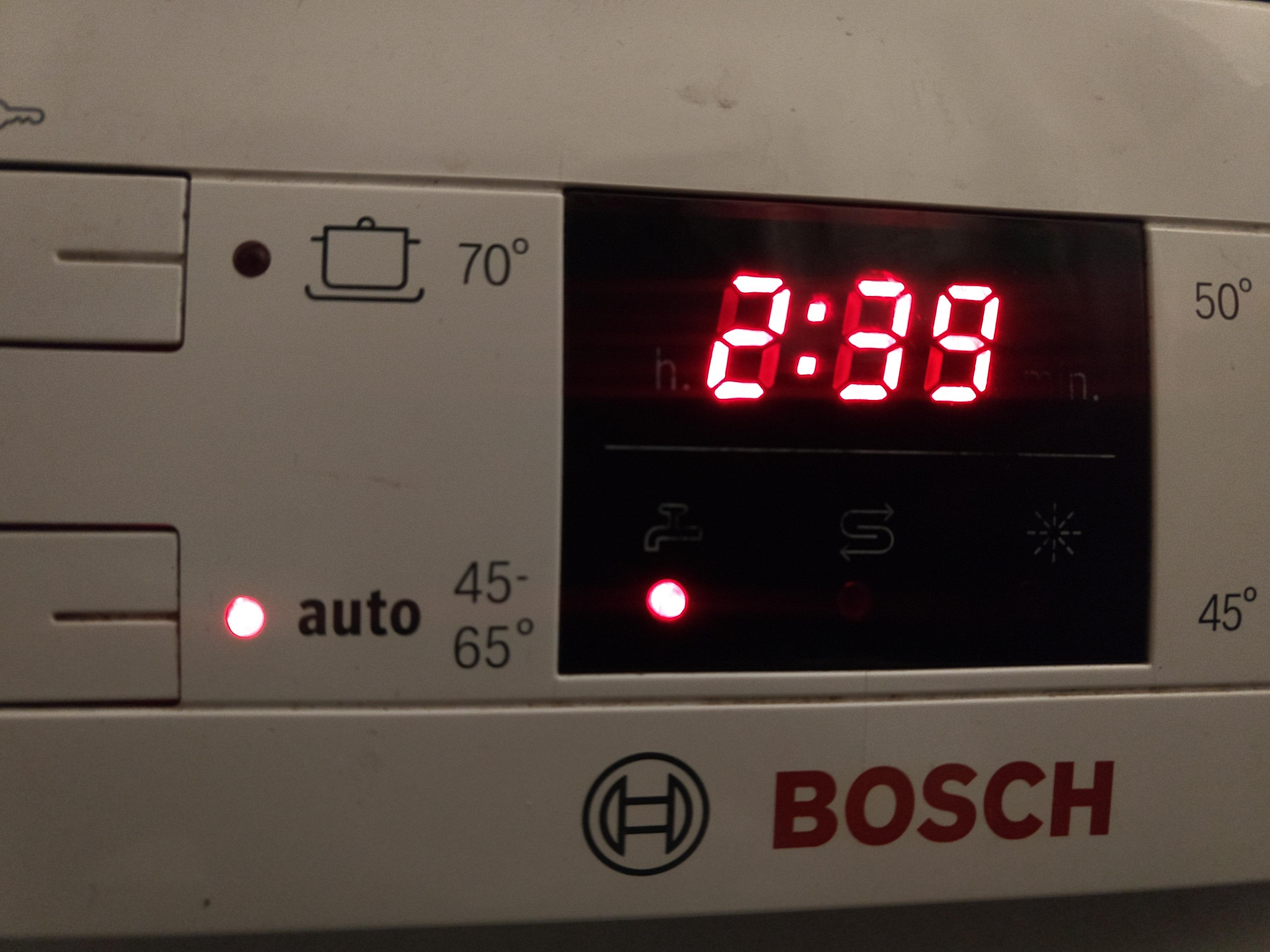 bosch dishwasher flashing tap light