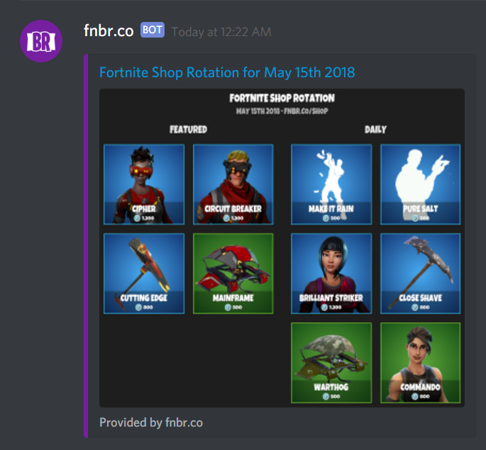 bot fortnite discord