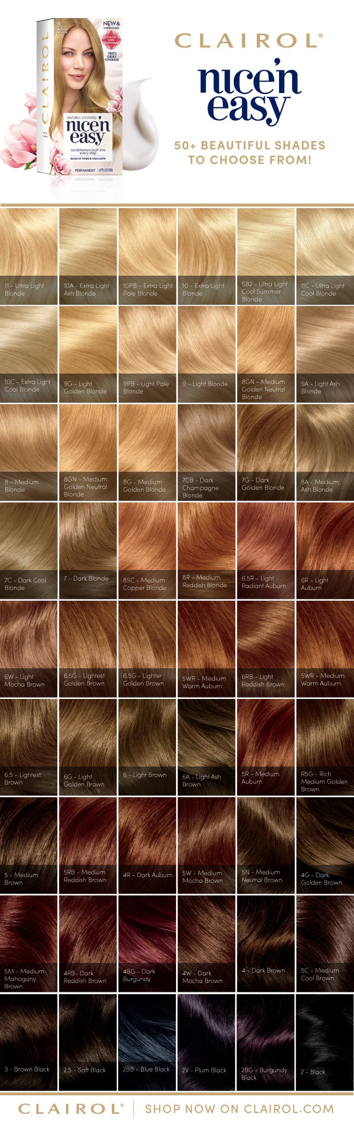 brown nice and easy hair color shades