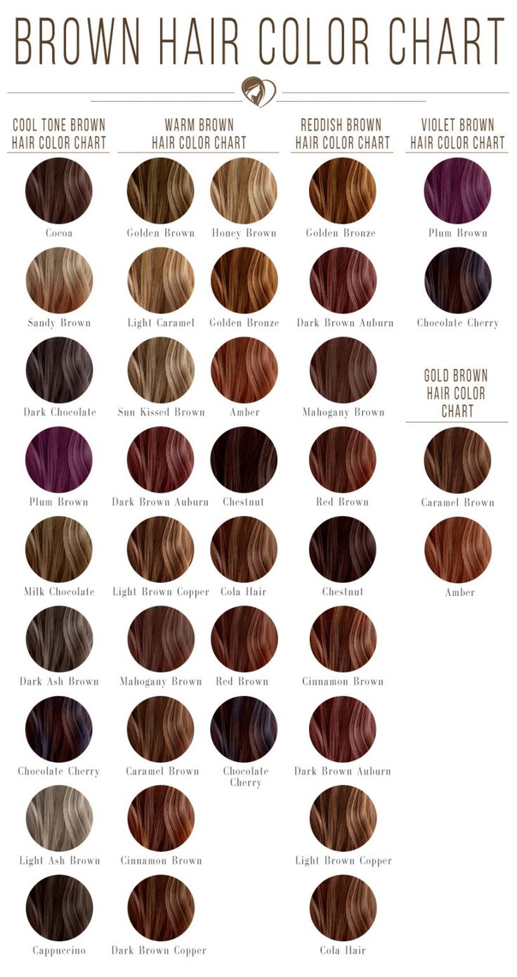 brunette colour chart