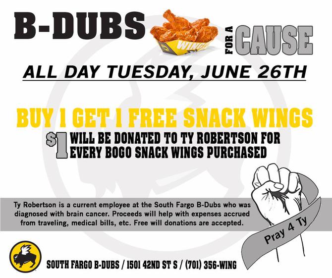 buffalo wild wings fargo specials