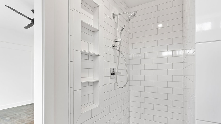 bullnose tile in shower