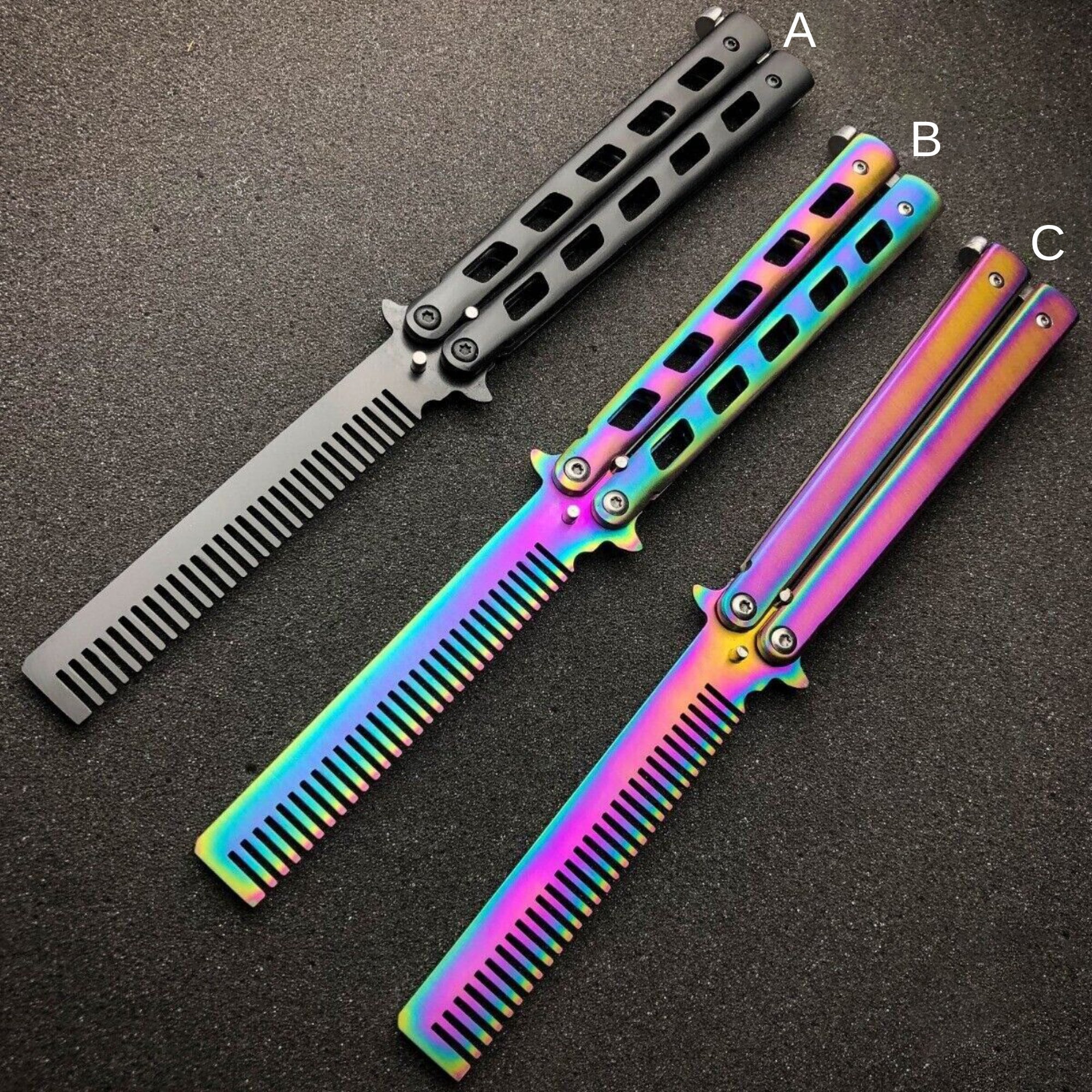 butterfly knife comb