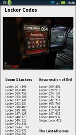 doom 3 all locker codes