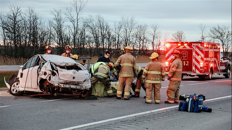 highway 40 accident vaudreuil