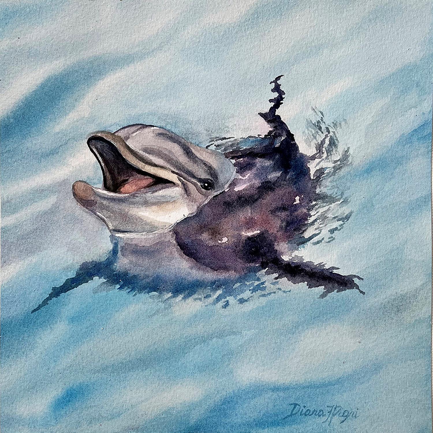 painting of a dolphin