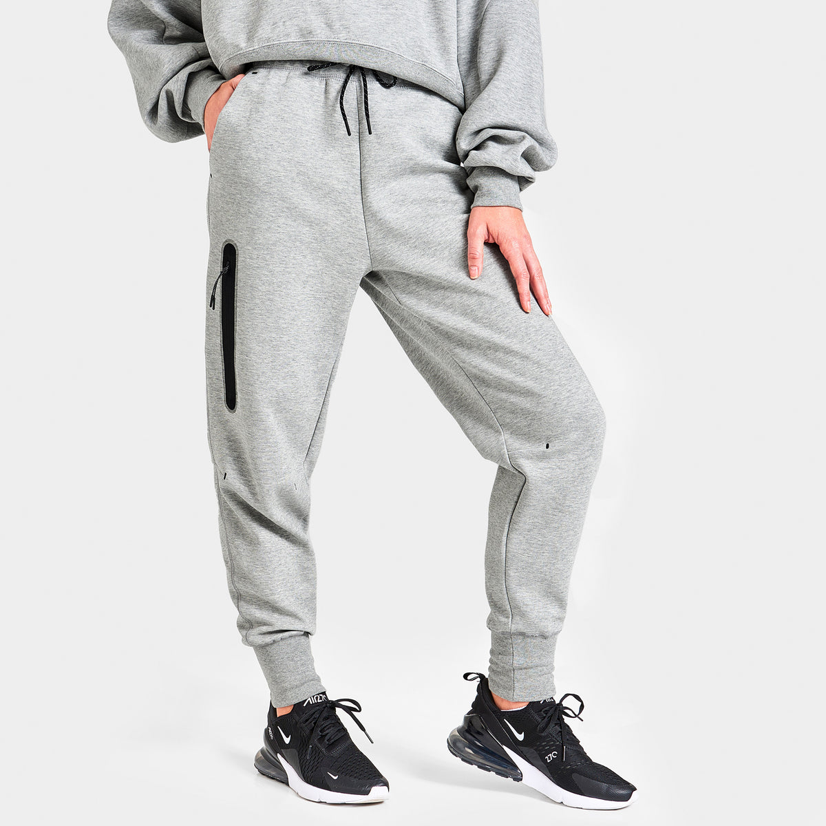 grey tech fleece pants