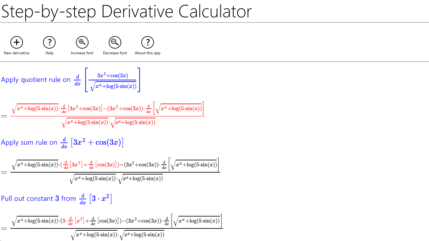 differentiation calculator