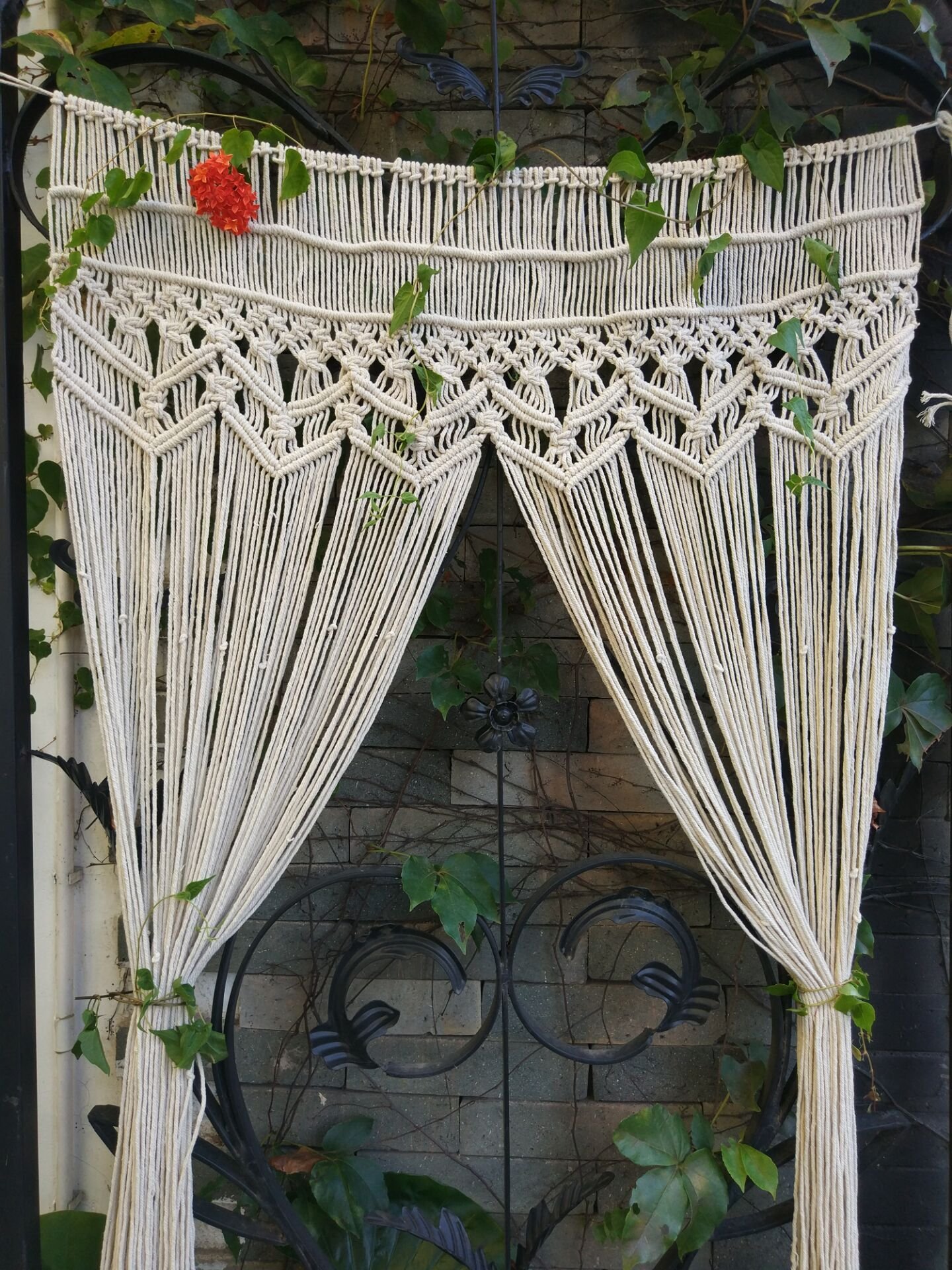 macrame door curtain