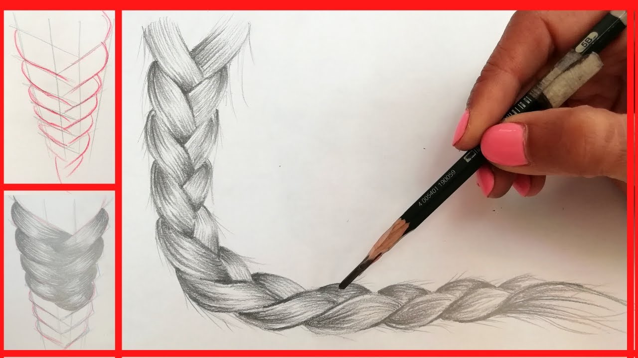 trenzas dibujo