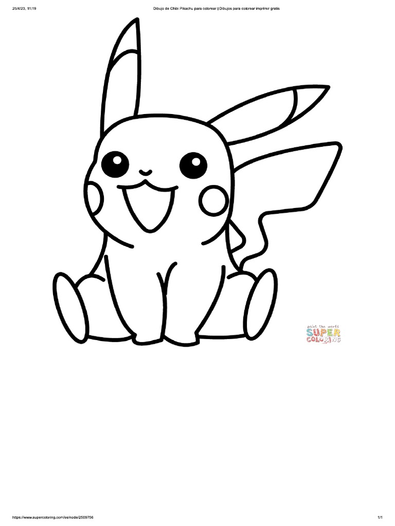 pikachu para imprimir