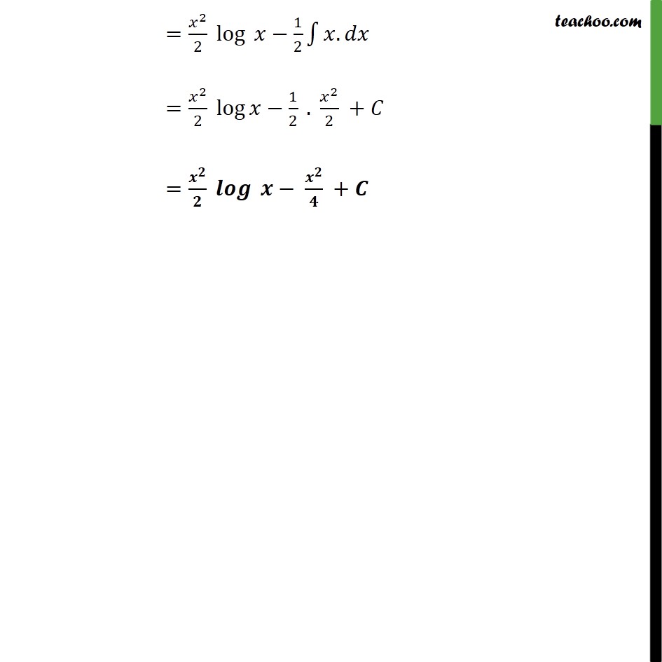 integral x log x dx