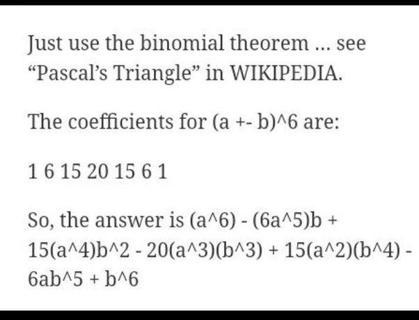 a 6 b 6 formula