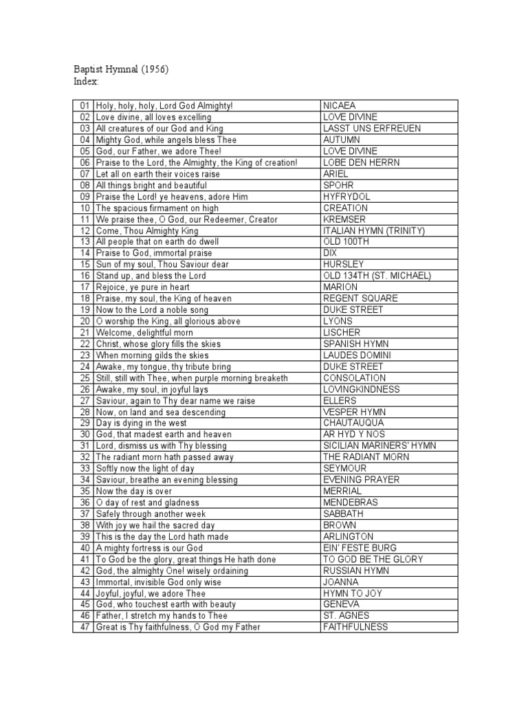 baptist hymnal pdf