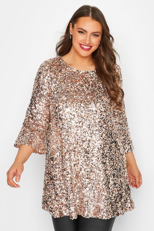 plus size glitter tops