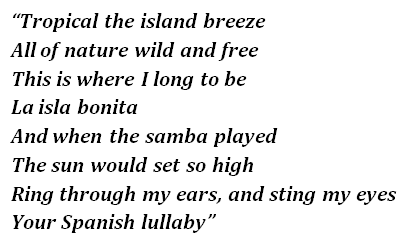 la isla bonita translation