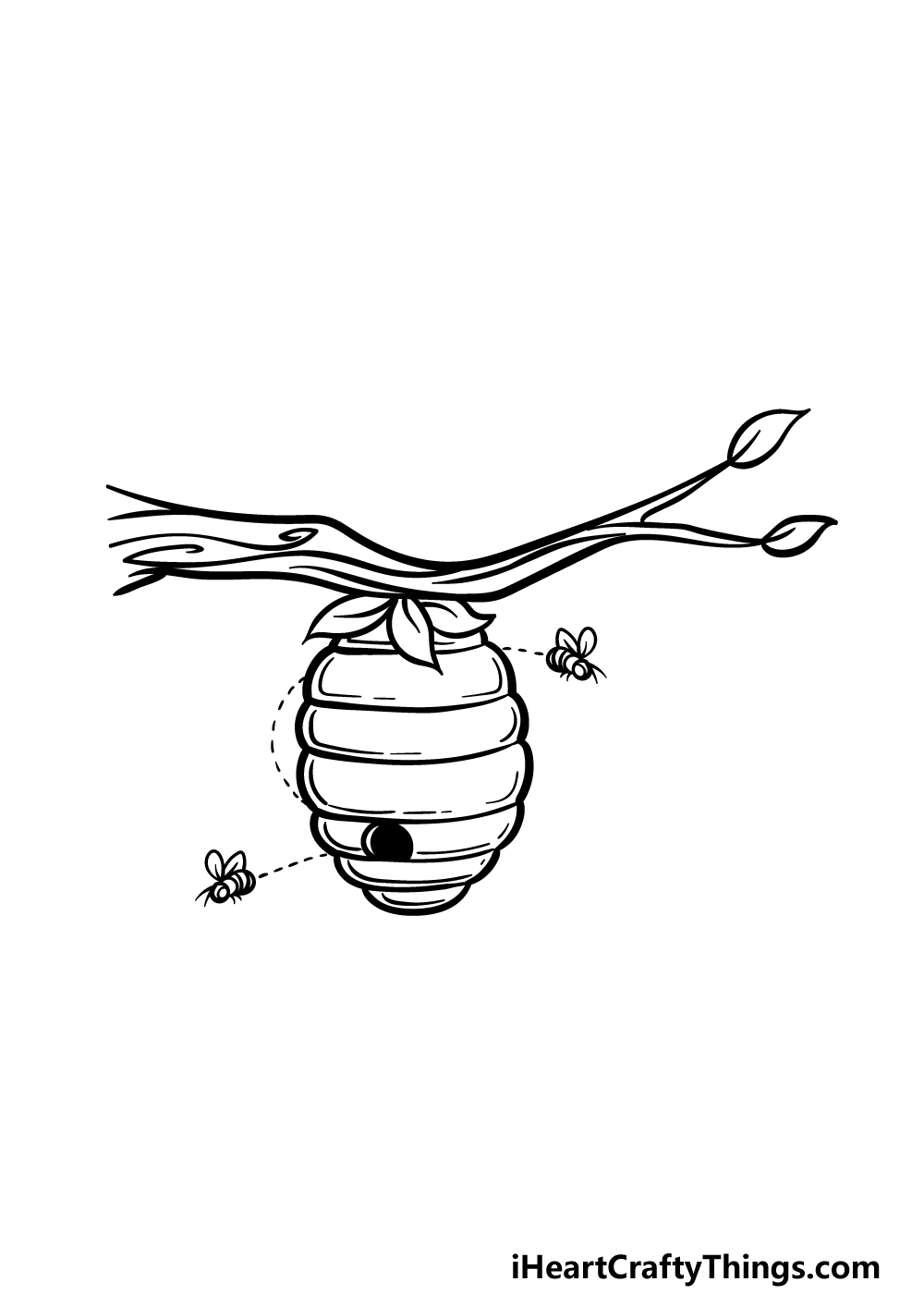 honey hive drawing