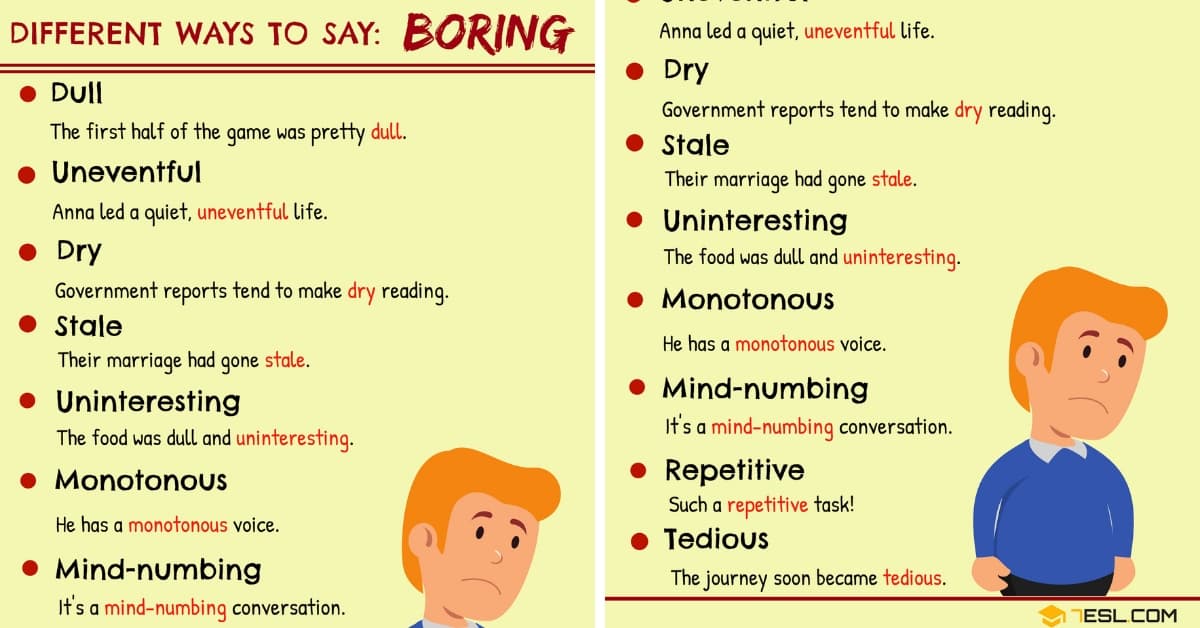 boring synonym