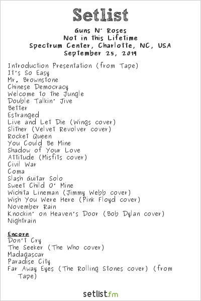 guns n roses setlist.fm