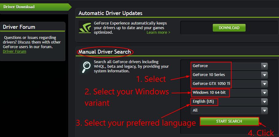 download driver nvidia gtx 1050ti